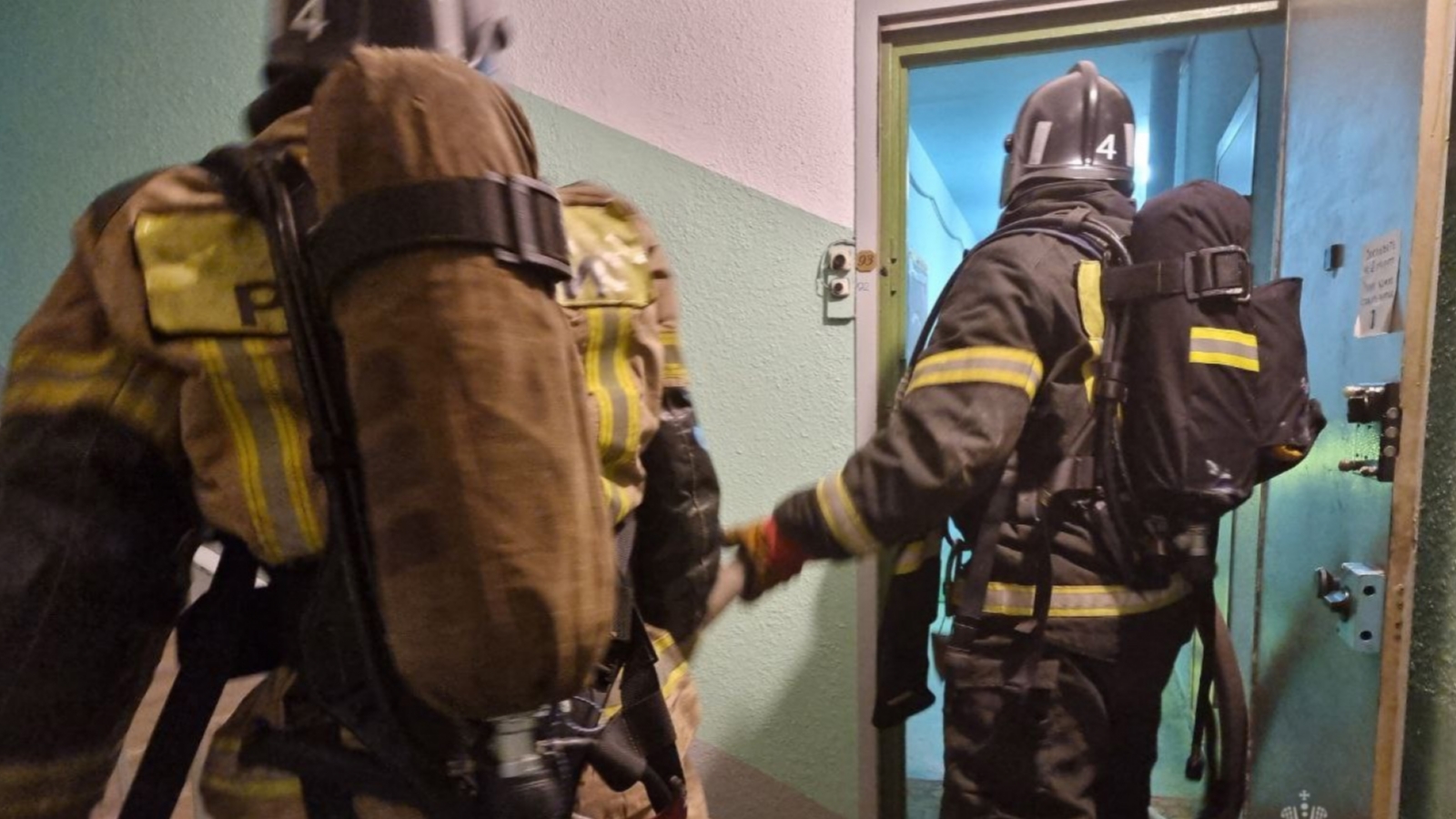 В Оленегорске из огня спасли трёх человек
