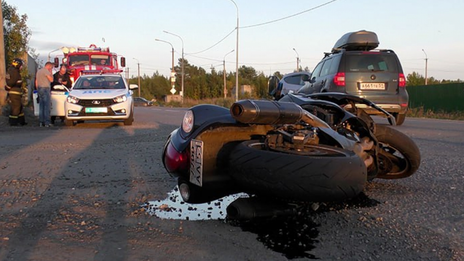 В Апатитах в аварии пострадал мотоциклист