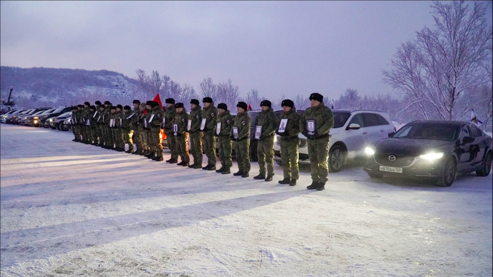 В память о морских пехотинцах Северного флота состоялся автопробег