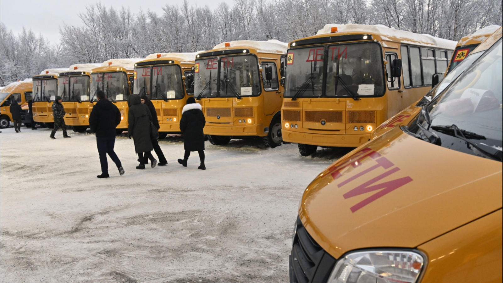 Школам Мурманской области передали ещё 12 автобусов