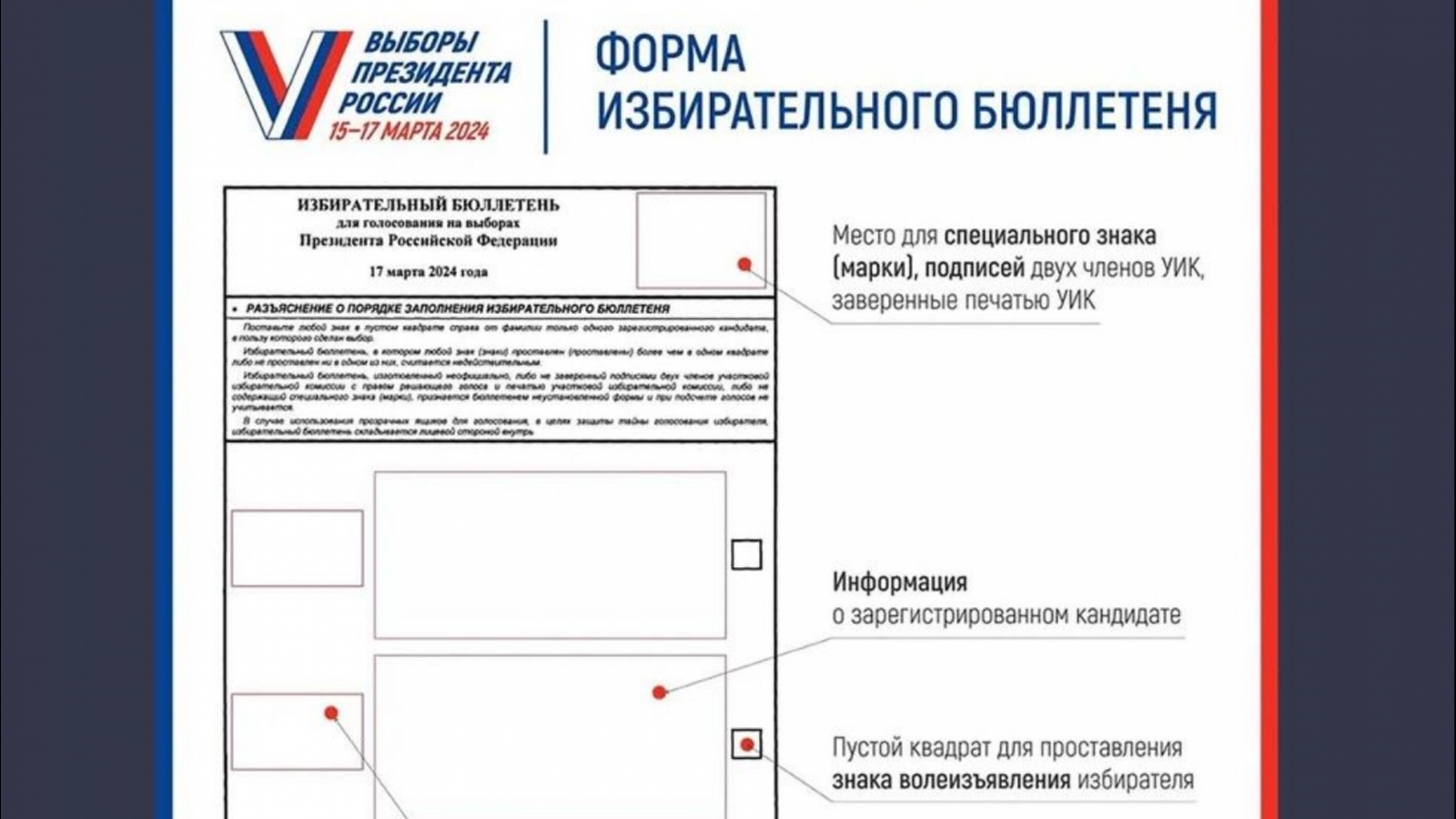 В ЦИК России утвердили форму бюллетеня на выборах Президента - Мурманское  Информационное агентство СеверПост.ru