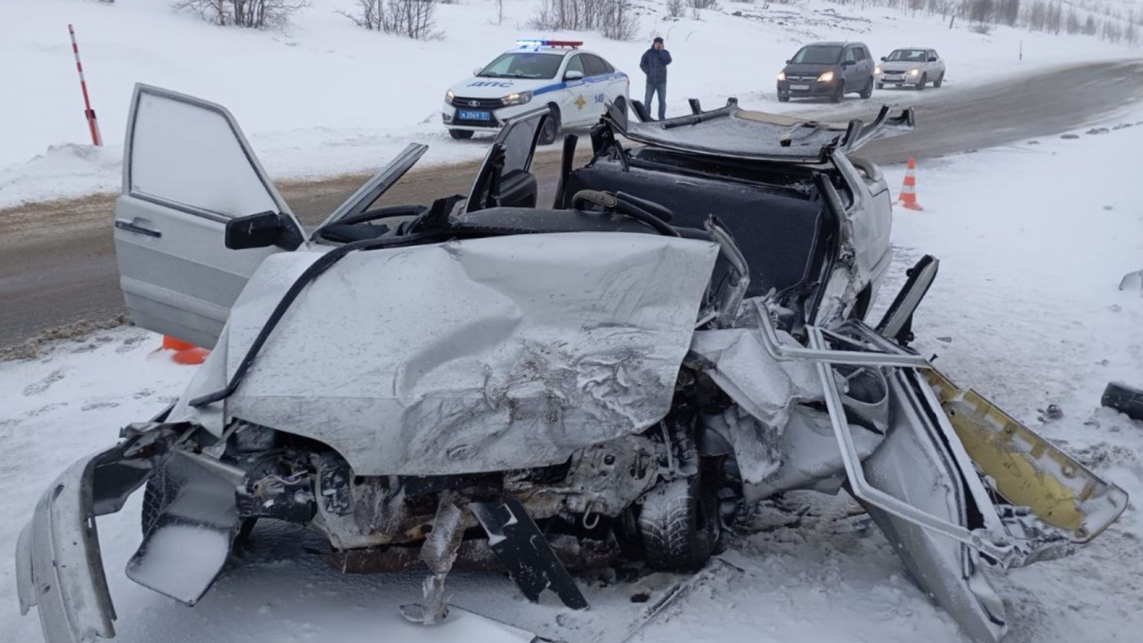 В аварии под Мончегорском погиб водитель, трое пострадали