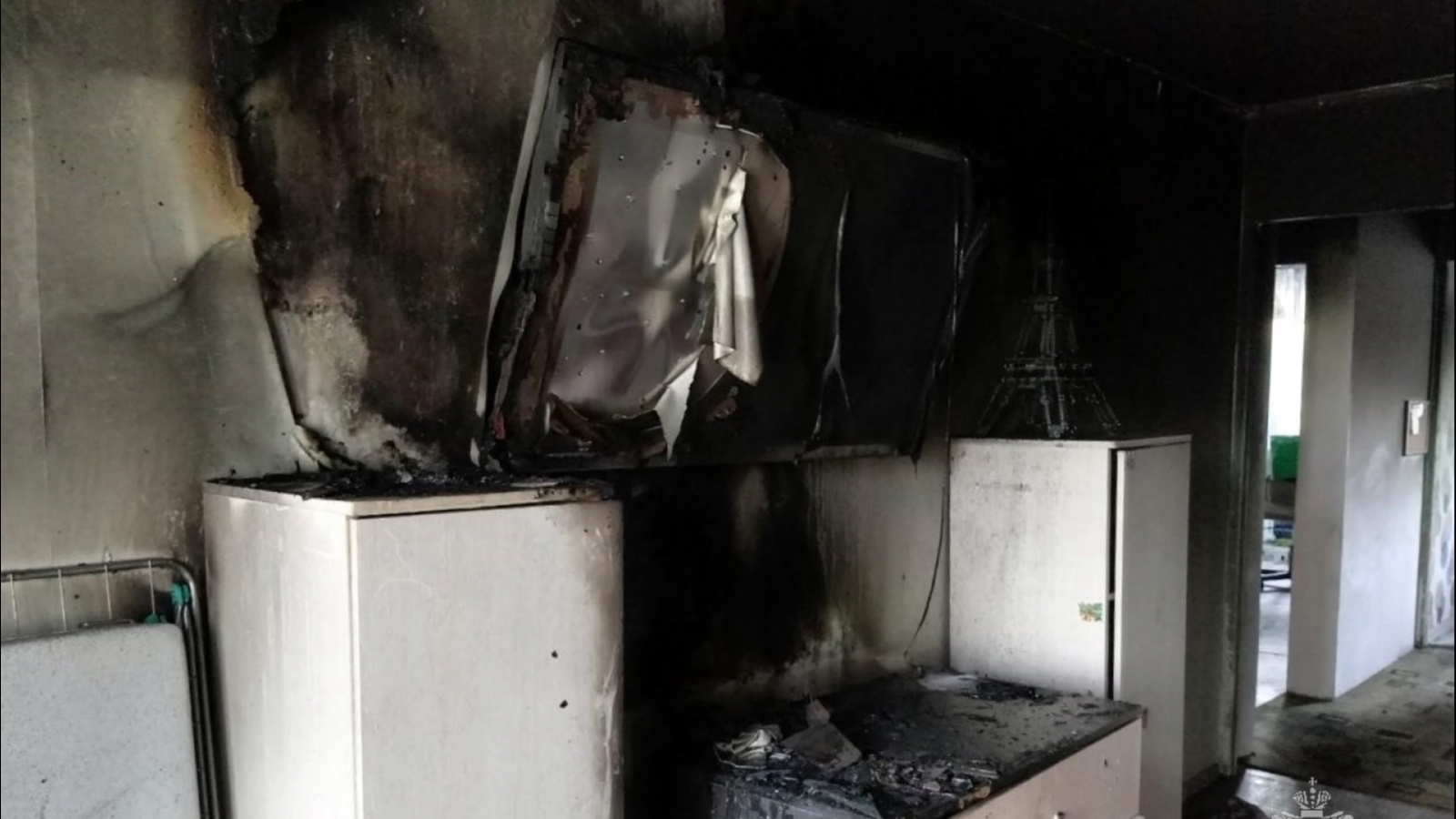 Пять человек спасли при пожаре в доме Снежногорска