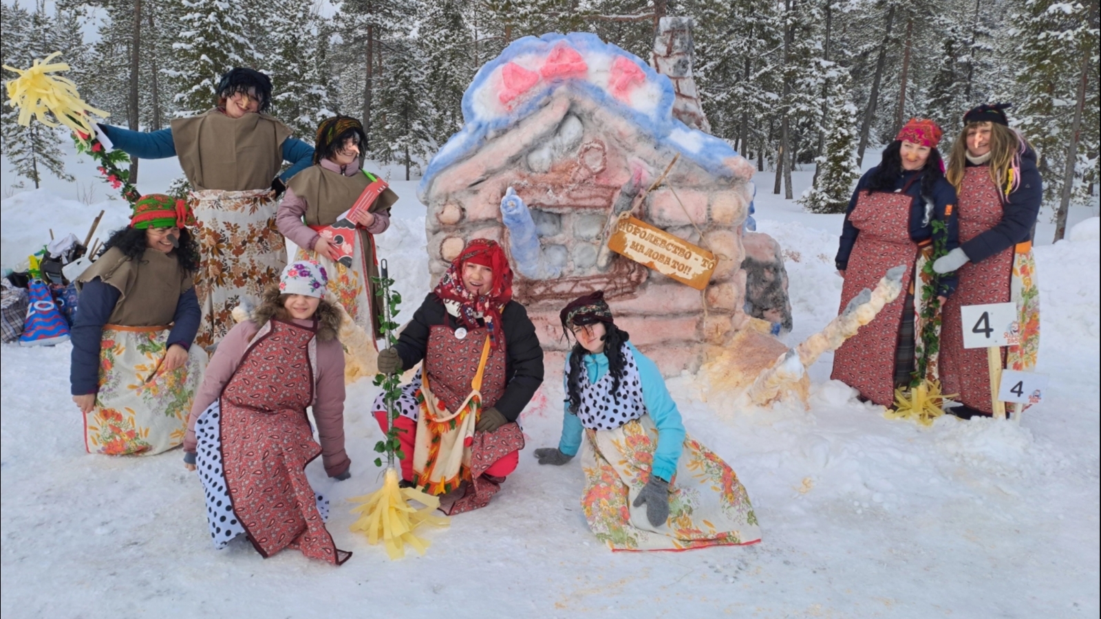 На Кольской АЭС состязались снежные скульпторы