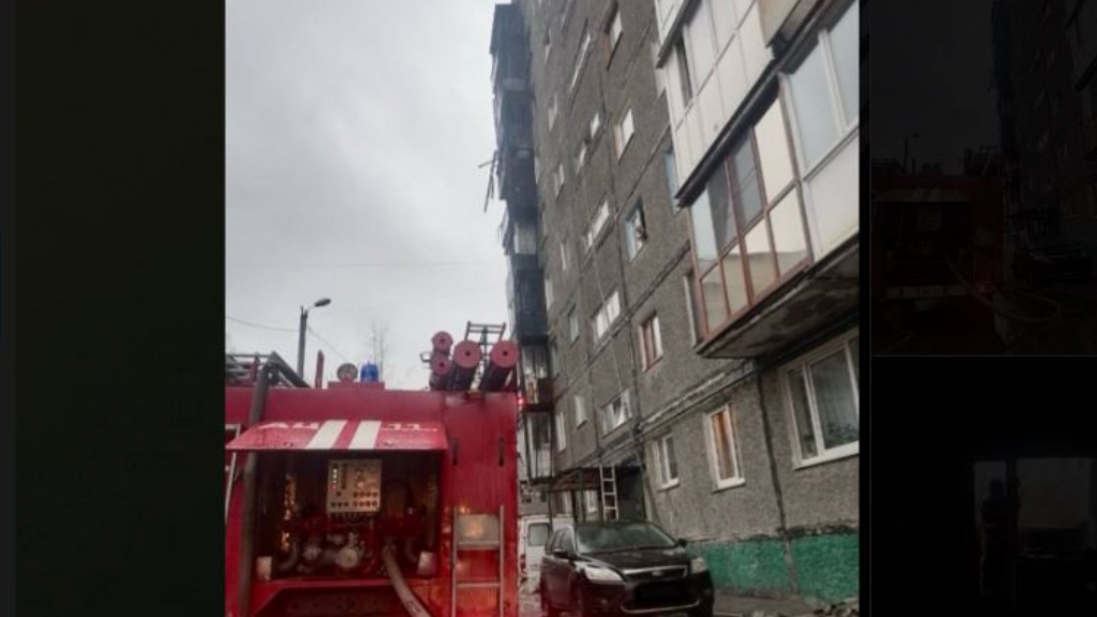 Ужасный ночной пожар на Аскольдовцев - сгорели 4 балкона