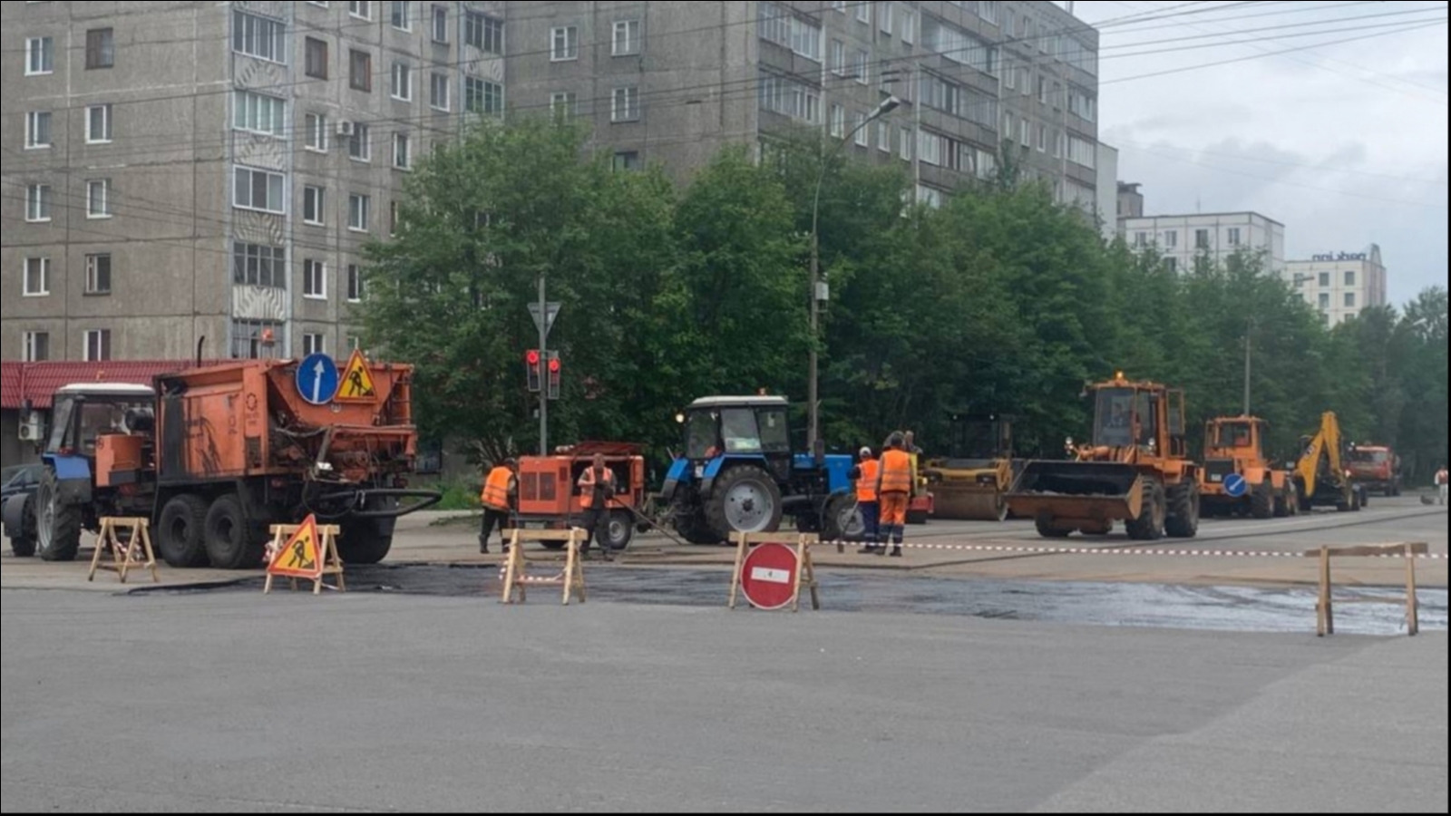 Мурманский перекрёсток отремонтирует фирма из Чечни