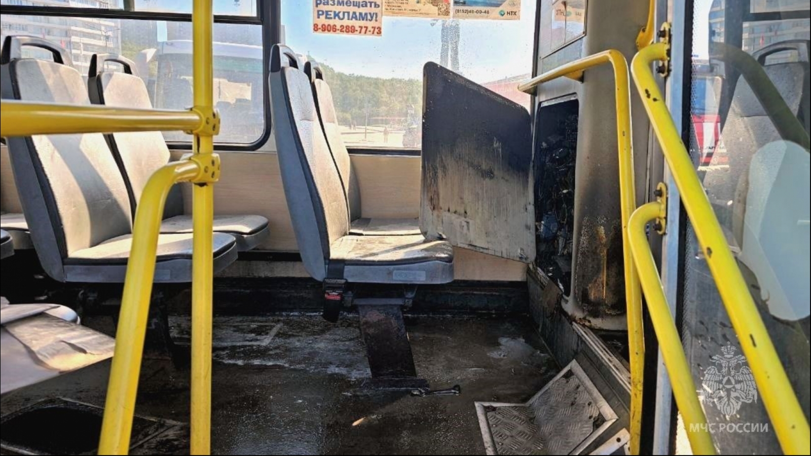 Рейсовый автобус горел в Североморске