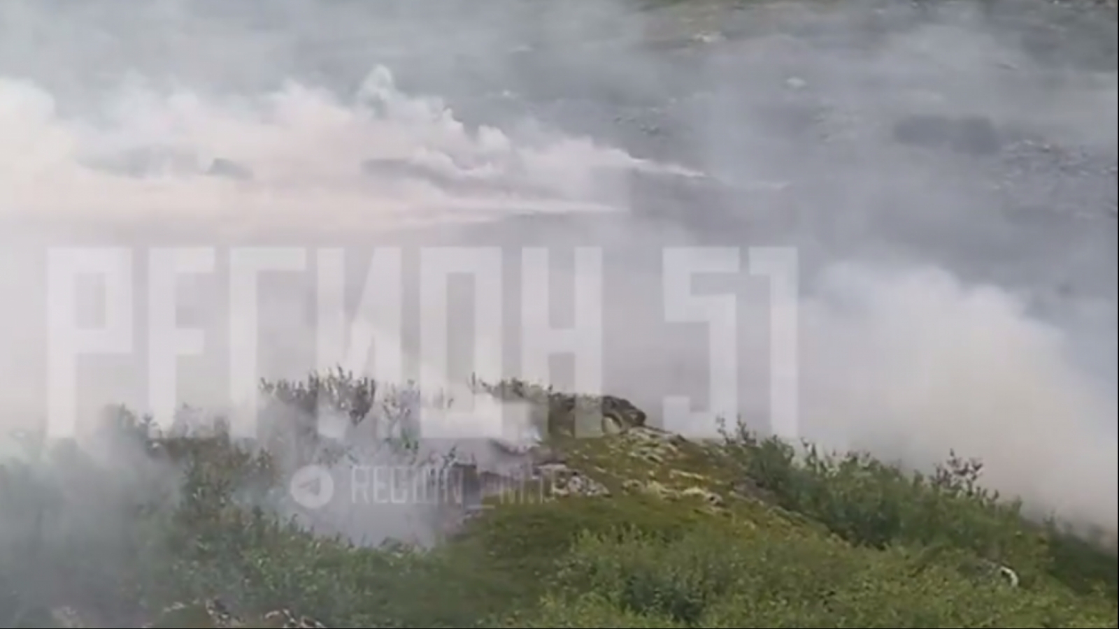 Появилось [видео] пожара в Териберке