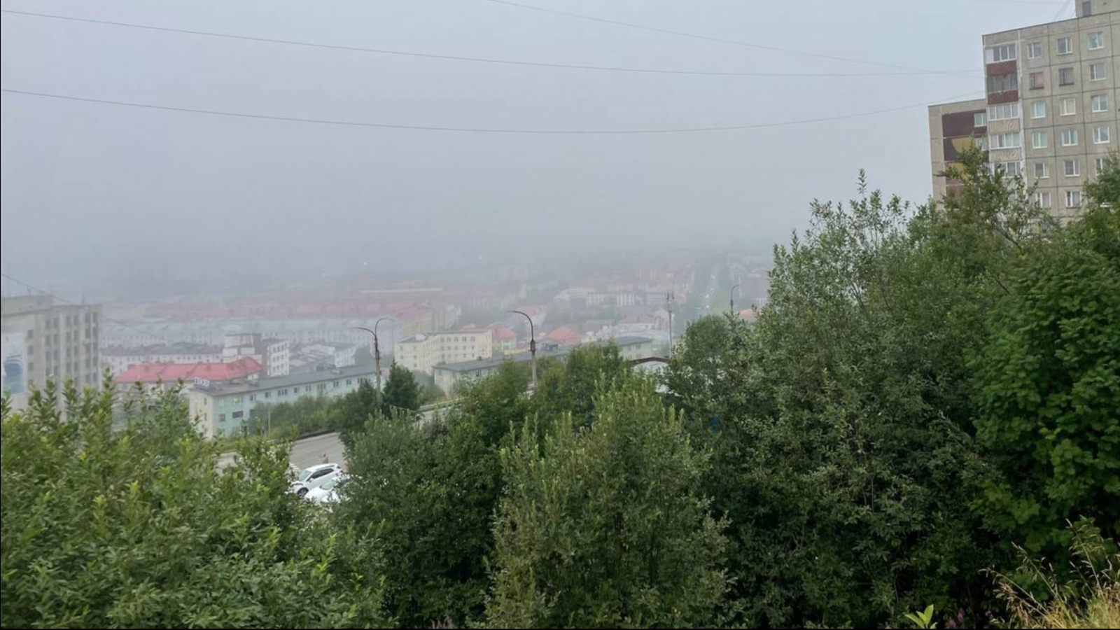 На Мурманск опустился туман